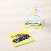 Paddel für klassische Autos - quadratischer Unters Rechteckiger Pappuntersetzer (Vor Ort)