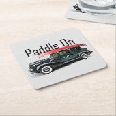 Paddel für klassische Autos - quadratischer Unters Rechteckiger Pappuntersetzer (angewinkelt)