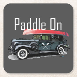 Paddel für klassische Autos - quadratischer Unters Rechteckiger Pappuntersetzer