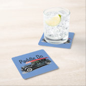 Paddel für klassische Autos - quadratischer Unters Rechteckiger Pappuntersetzer (Vor Ort)