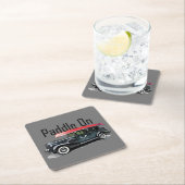 Paddel für klassische Autos - quadratischer Unters Rechteckiger Pappuntersetzer (Vor Ort)