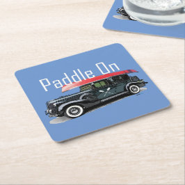 Paddel für klassische Autos - quadratischer Unters Rechteckiger Pappuntersetzer