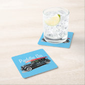 Paddel für klassische Autos - quadratischer Unters Rechteckiger Pappuntersetzer (Vor Ort)