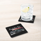 Paddel für klassische Autos - quadratischer Unters Rechteckiger Pappuntersetzer (Vor Ort)