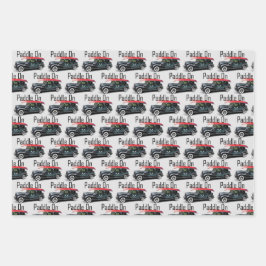 Paddel für klassische Fahrzeugkonstruktion - Papie Geschenkpapier Set