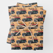 Paddel für klassische Fahrzeugkonstruktion - Papie Geschenkpapier Set (Beispiel)