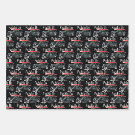 Paddel für klassische Fahrzeugkonstruktion - Papie Geschenkpapier Set