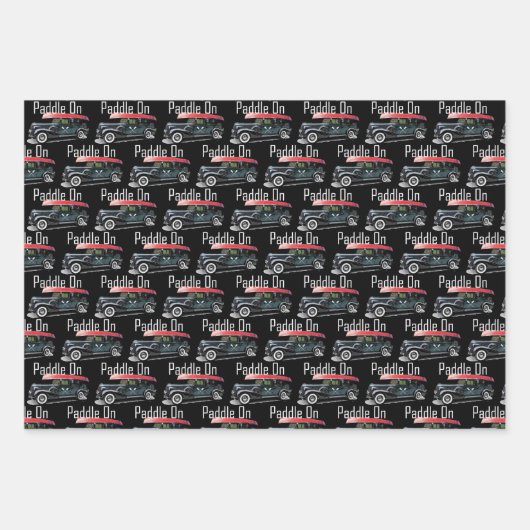 Paddel für klassische Fahrzeugkonstruktion - Papie Geschenkpapier Set (Vorderseite)