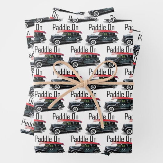 Paddel für klassische Fahrzeugkonstruktion - Papie Geschenkpapier Set (Beispiel)