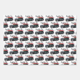 Paddel für klassische Fahrzeugkonstruktion - Papie Geschenkpapier Set