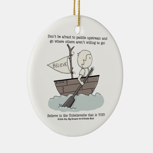 Paddel gegen den Strom Keramik Ornament (Rechts)