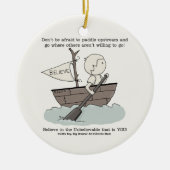 Paddel gegen den Strom Keramik Ornament (Vorne)