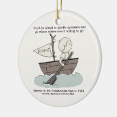 Paddel gegen den Strom Keramik Ornament (Links)