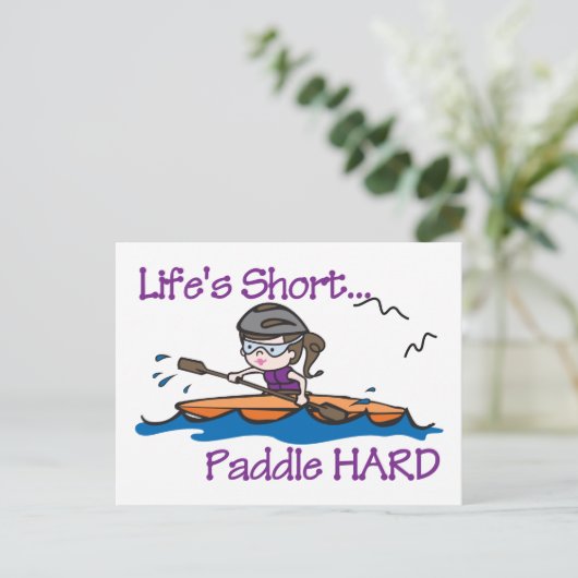 Paddel Hard Postkarte (Stehend Vorderseite)