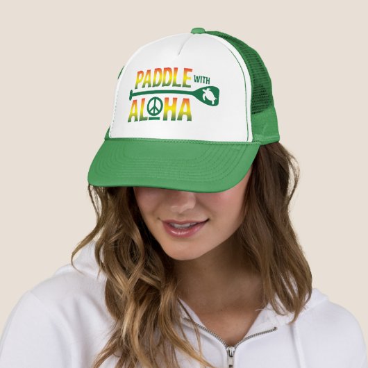 Paddel mit Aloha Reggae Trucker Hat Truckerkappe (Beispiel)