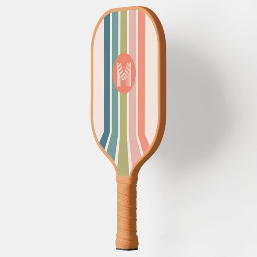 Paddel mit anpassbarem Preppy Stripe Pickleball Schläger (Links)