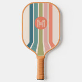 Paddel mit anpassbarem Preppy Stripe Pickleball Schläger (Rückseite)