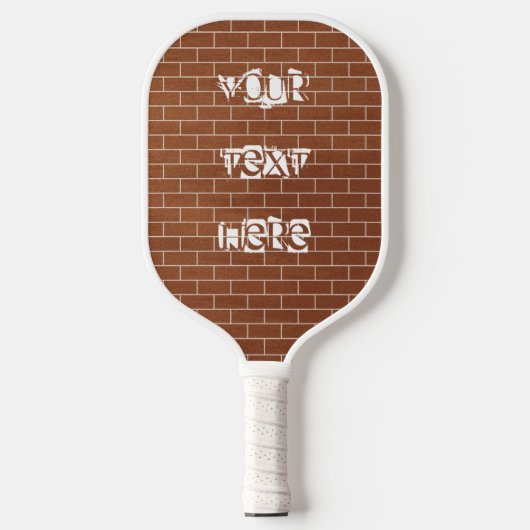 Paddel mit benutzerdefiniertem Textname Brick Wall Pickleball Schläger (Vorderseite)