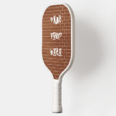 Paddel mit benutzerdefiniertem Textname Brick Wall Pickleball Schläger (Links)