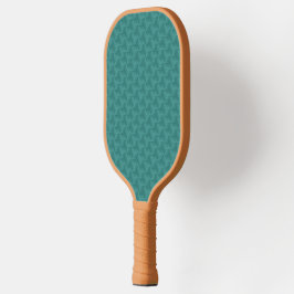 Paddel mit orangem Griff und Türkis Pickleball Schläger