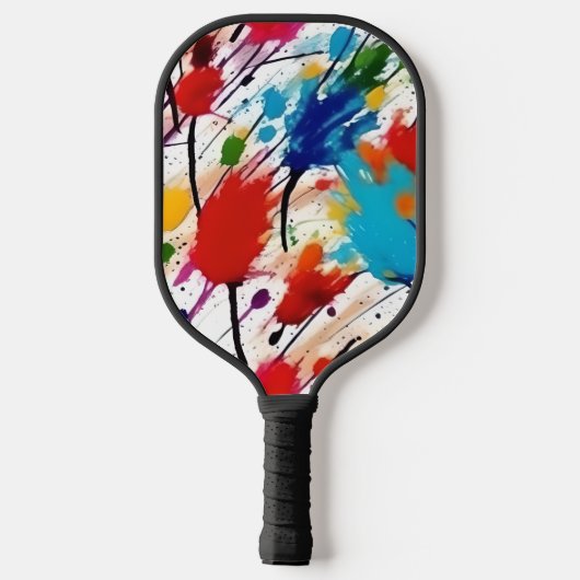 Paddel mit Paint-Spritzer-Design Pickleball Schläger (Rückseite)