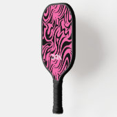 Paddel mit rosa und schwarzem Swirl Pickleball Schläger (Links)