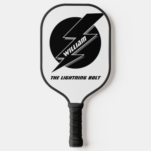 Paddel mit schwarzem Blitz Pickleball Schläger (Vorderseite)