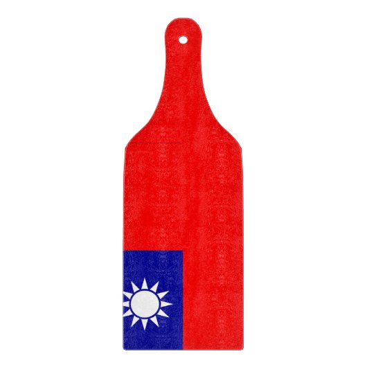 Paddel mit taiwanischer Flagge Schneidebrett (Vorderseite)