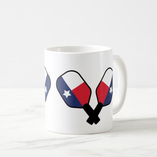 Paddel mit Texas Flag Kaffeetasse (VorderseiteRechts)