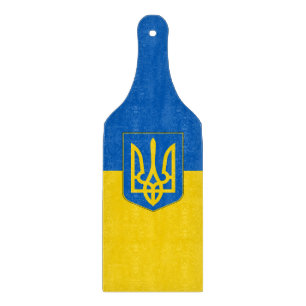 Paddel mit ukrainischer Flagge Schneidebrett