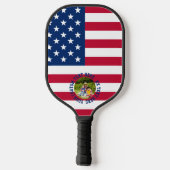 Paddel mit US-Flagge und Fotovorlage Pickleball Schläger (Rückseite)