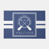 Paddel-Monogram See-Haus-Willkommen Fußmatte (Vorderseite)