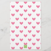 Paddel-Monogramm-Wappen für Rosa und Grüne Pickleb Briefpapier (Rückseite)