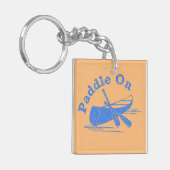 Paddel On Design - Quadrat (beidseitig) Magnet Schlüsselanhänger (Vorderseite links)