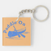 Paddel On Design - Quadrat (beidseitig) Magnet Schlüsselanhänger (Rückseite)