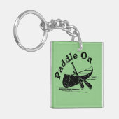 Paddel On Design - Quadrat (doppelseitig) Magnet Schlüsselanhänger (Vorderseite links)