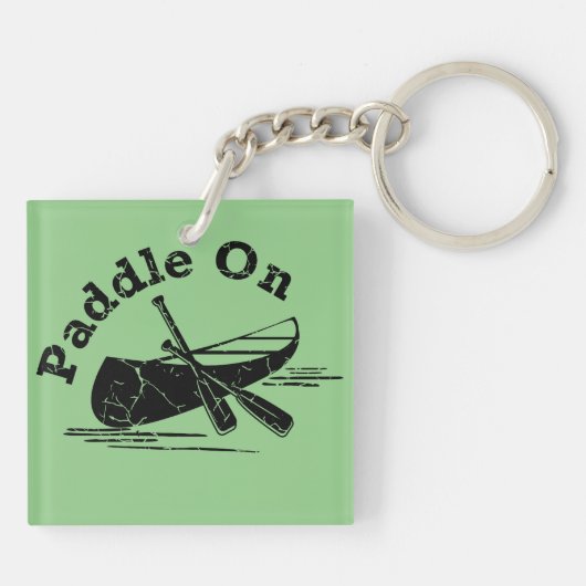 Paddel On Design - Quadrat (doppelseitig) Magnet Schlüsselanhänger (Rückseite)