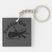 Paddel On Design - Quadrat (doppelseitig) Schlüsselanhänger (Rückseite)