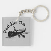 Paddel On Design - Quadrat (doppelseitig) Schlüsselanhänger (Rückseite)