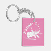 Paddel On Design - quadratischer (doppelseitig) Sc Schlüsselanhänger (Vorderseite links)