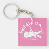 Paddel On Design - quadratischer (doppelseitig) Sc Schlüsselanhänger (Vorderseite)