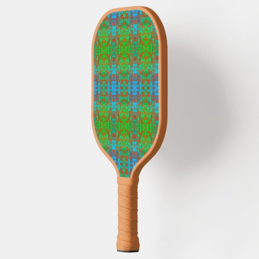 Paddel-Paddel mit blauem rotem braunem Muster Pickleball Schläger (Links)