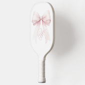 Paddel-Paddel mit rosa Bow - Monogramm-Geschenk fü Pickleball Schläger (Links)
