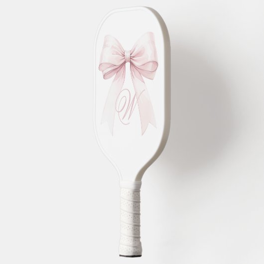 Paddel-Paddel mit rosa Bow - Monogramm-Geschenk fü Pickleball Schläger (Links)