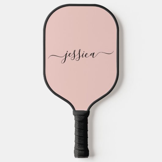 Paddel-Paddel mit rosa Rosa-Skriptnamen Pickleball Schläger (Vorderseite)
