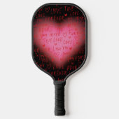 Paddel - Pickle Ball Pink Heart Design Pickleball Schläger (Vorderseite)