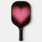 Paddel - Pickle Ball Pink Heart Design Pickleball Schläger (Rückseite)