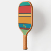 Paddel Retro - personalisieren mit Namen Pickleball Schläger (Links)