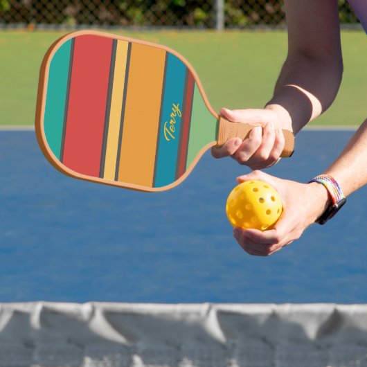 Paddel Retro - personalisieren mit Namen Pickleball Schläger (InSitu)