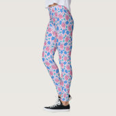 Paddel und Bälle aus Pickleball rosa Muster Leggings (Links)